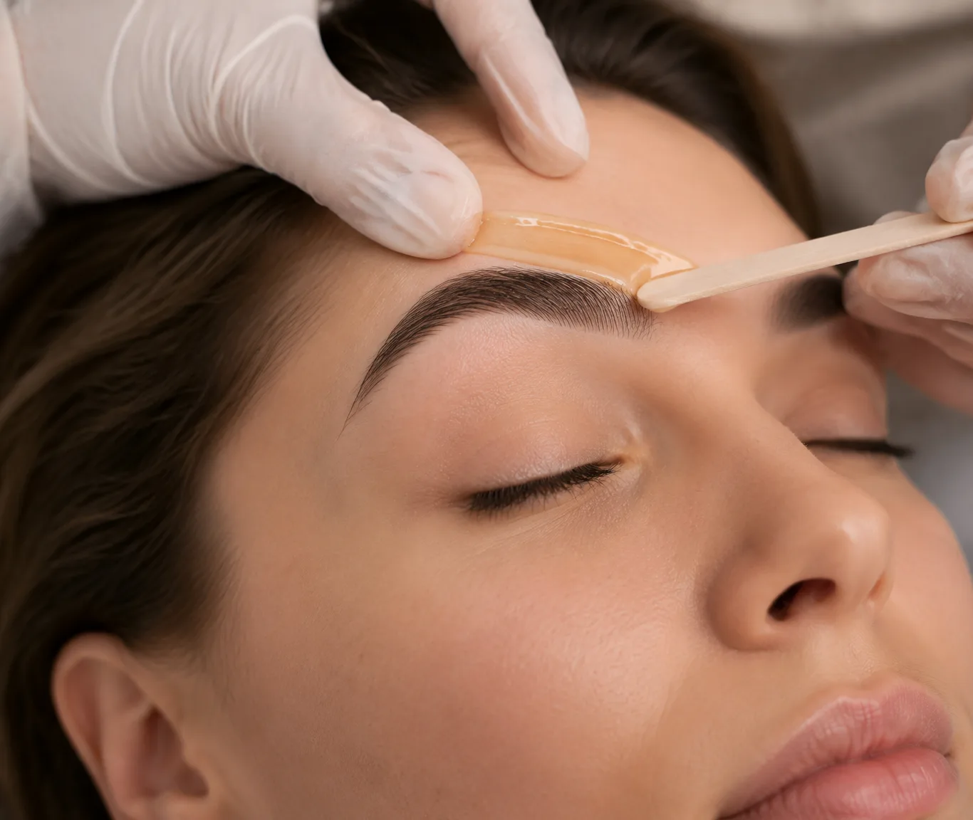 Eyebrow waxing service at Durbin Nail Spa