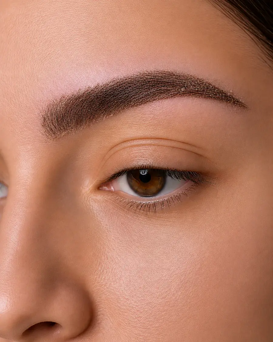 Brows healing and flaking